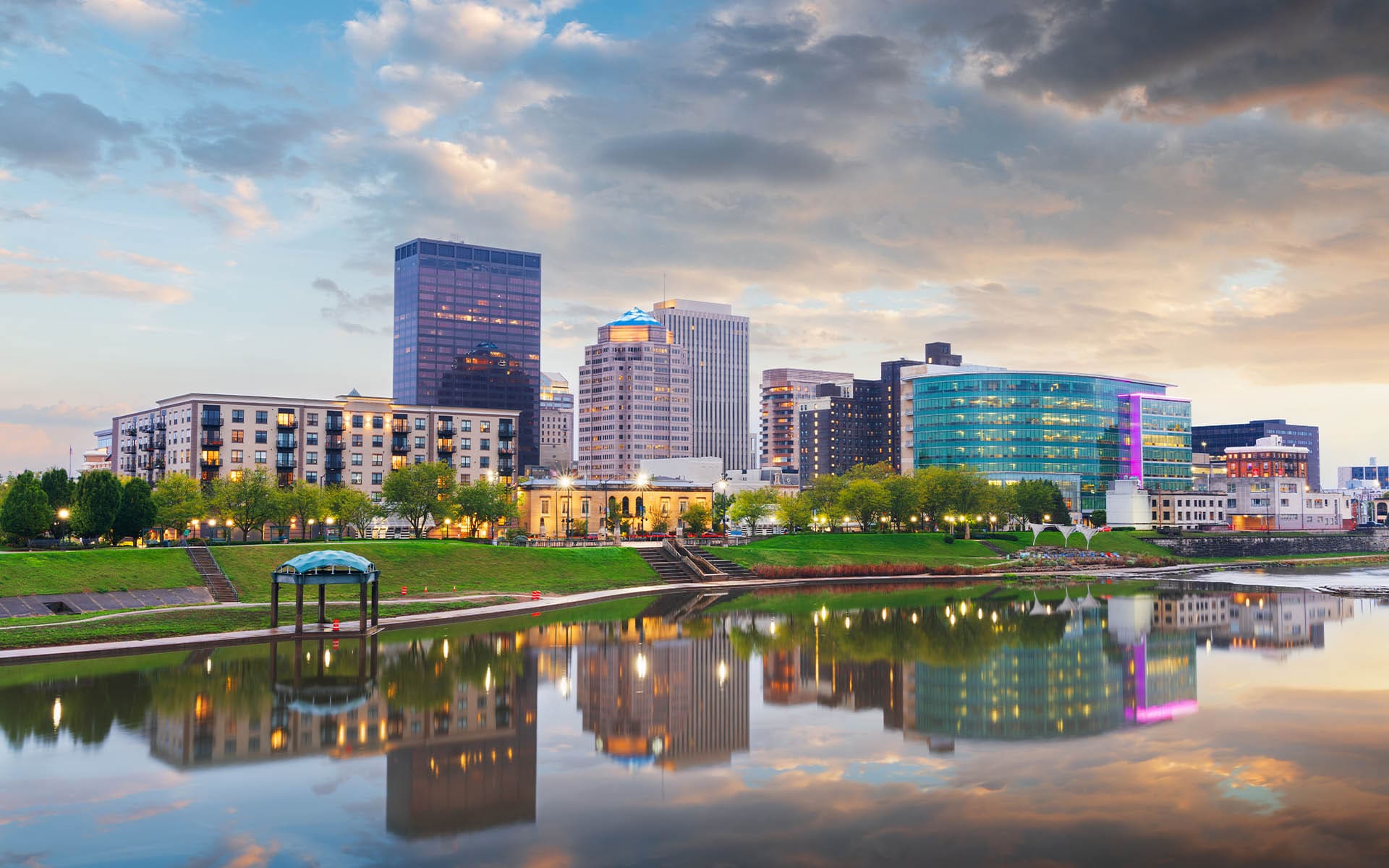 Ingram Insurance Group - Cityscape on the Miami River in Dayton, Ohio